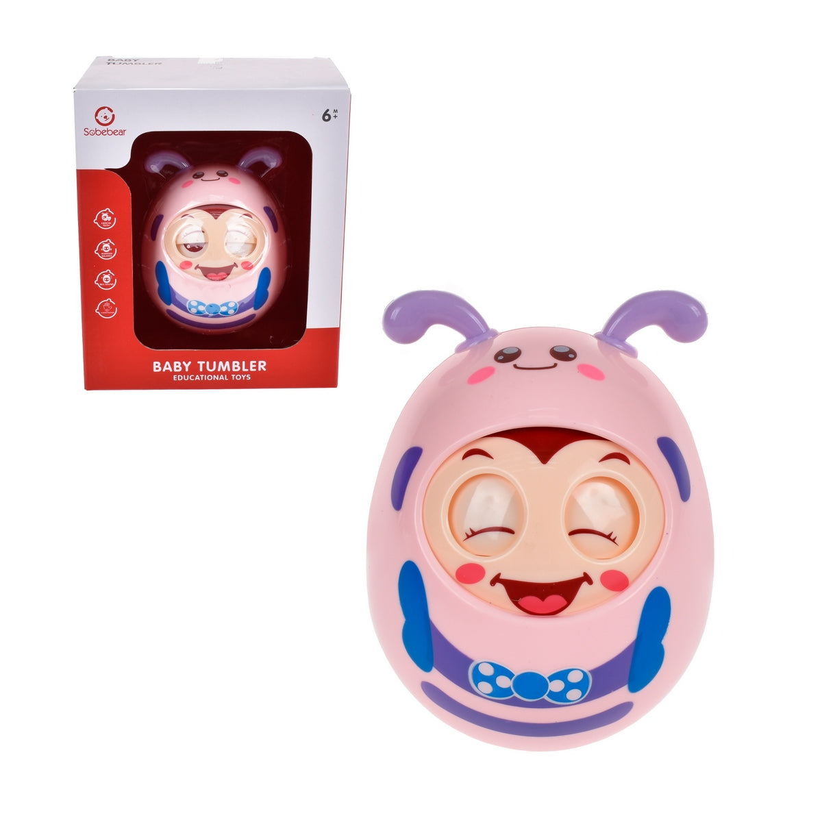 Sonajero Abeja - Rosado